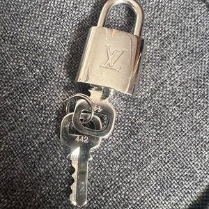 Louis Vuitton luggage or garment bag  lock in silver